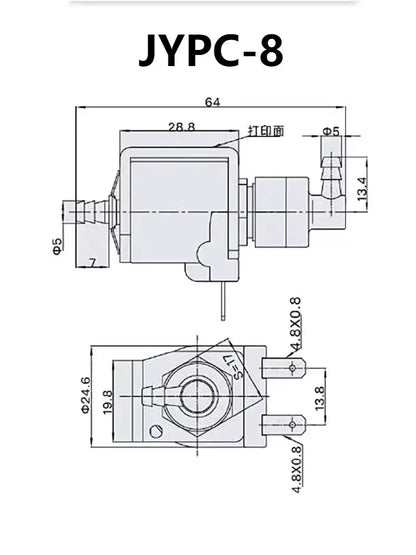 220V Electromagnetic Pump JYPC-8 Steam Coffee Machine Suction Water Pump Vibration Pump Ironing Machine Accessorie