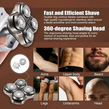 Pro4 Head Replacement Blade Compatible with Skull Pitbull/Butterfly Kiss Pro/Palm Shavers Wet&Dry Washable Electric Shaver Head