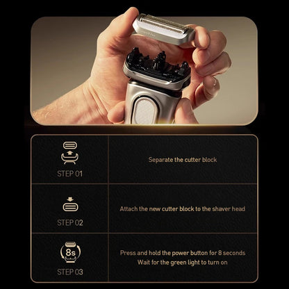 96M Replacement Shaver Head Compatible with Braun Series 9