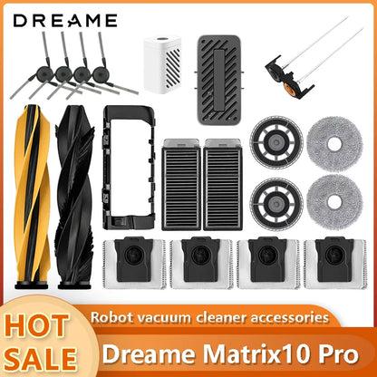 Dreame Matrix10 Pro / Matrix10 Ultra Robot Vacuum Cleaner Replacement Accessories Main Side Brush Filter Mop Cloth Dust Bag