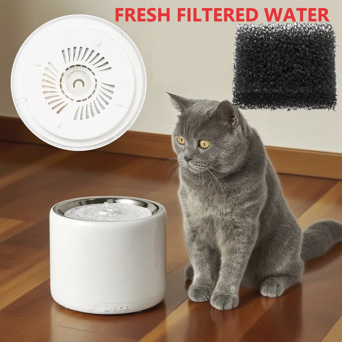 Pet Water Dispenser Replacement Filter Compatible with Eversweet 2S/3/3 Pro, Eversweet Solo/Solo2/Solo SE CYBERTAIL