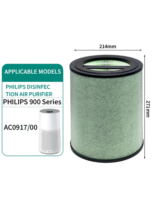 Compatible with Philips 900 Series Air Purifier AC0917/00 Filter For Removing Formaldehyde Toluene and Odors Purifies the air