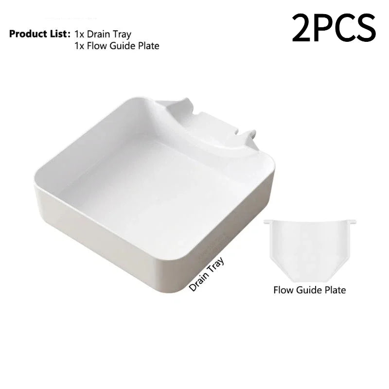 1Set Washing Machine Drain Tray, Water Collection Design, Prevents Floor Overflow During Filter Cleaning, Laundry Tool