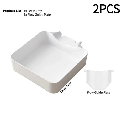 1Set Washing Machine Drain Tray, Water Collection Design, Prevents Floor Overflow During Filter Cleaning, Laundry Tool