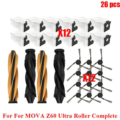 Accessories For MOVA Z60 Ultra Roller Complete/ Z60 Ultra Roller SA/ Trouver Z60 Ultra Parts Main Side Brush Mop Dust Bag Filter