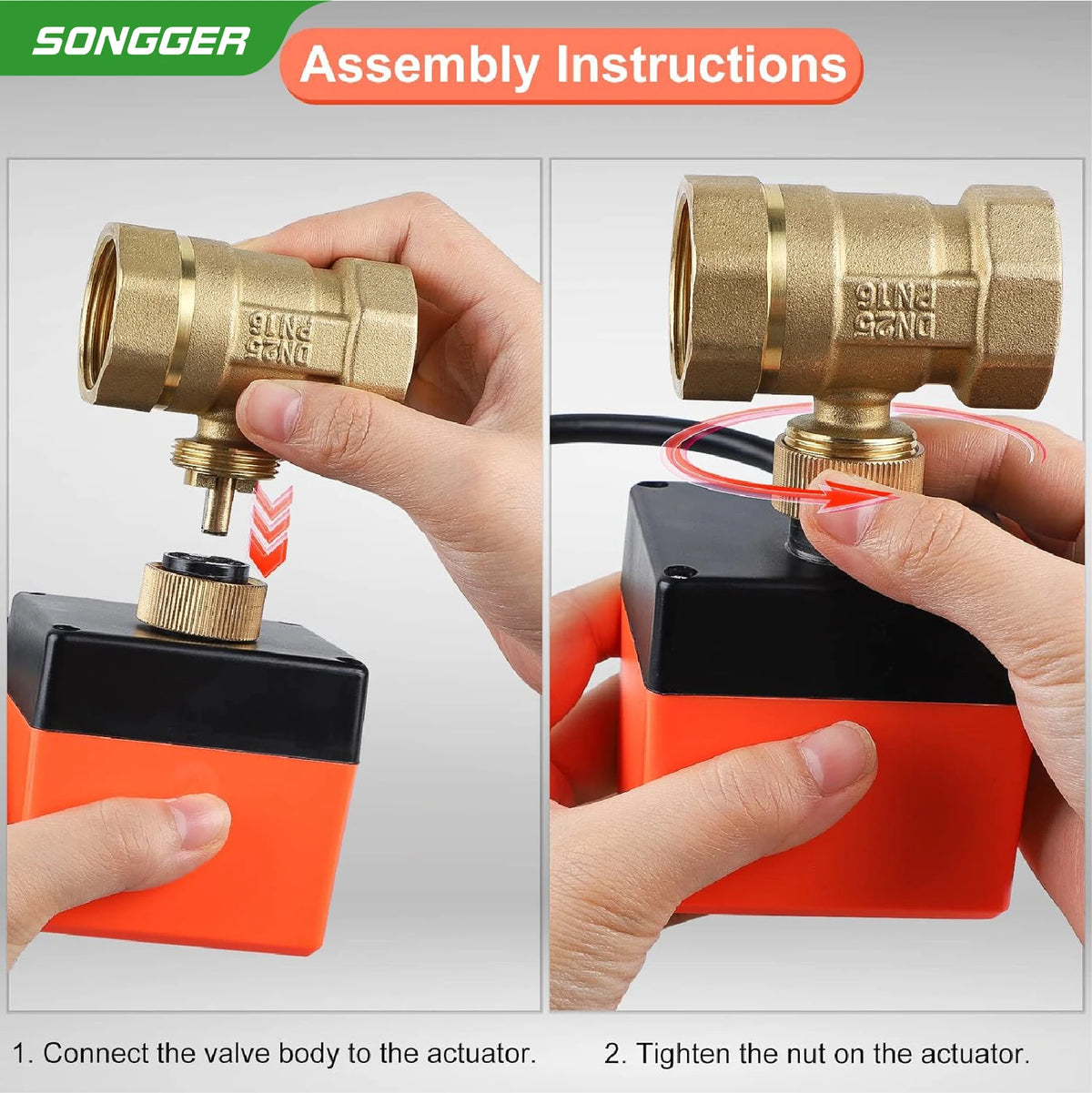 Electric Brass Ball Valve Motorized 2 Way 3 Way AC220V DC12-24V HVAC Fan Coil Heating Water Control DN15-DN50