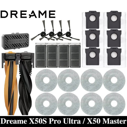 Dreame X50 Ultra/X50 Master/L50 Pro Ultra/L40S Pro Ultra/L40s Ultra/MOVA V50 Ultra Parts Main Brush Filter Mop Cloth Dust Bag