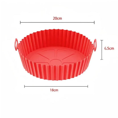 Square Silicone Air Fryer Liners Reusable Non Stick Baking Mat for 4 to 7QT Fryer Oven Microwave Kitchen Baking Use
