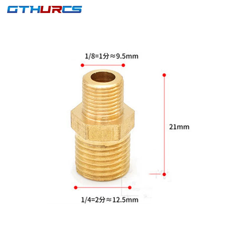 Brass Pipe Hex Nipple Fittings Quick Coupler Adapter 1/8 1/4 3/8 1/2 3/4 1 BSP Male to Males Thread Water Oil Gas Connectors