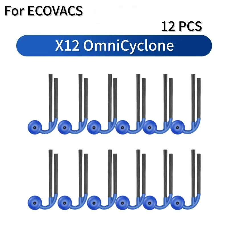 For ECOVACS Deebot X12 OmniCyclone Robot Vacuum Accessories Main Roller Brush Side Brush Dust Bag HEPA Filter Roller Mop Cloth