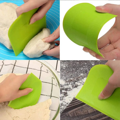 2PCS Plastic Dough Scraper Bowl Scraper Bench Scraper Flexible Dough Cutter Multipurpose Food Scrappers Dropshipping