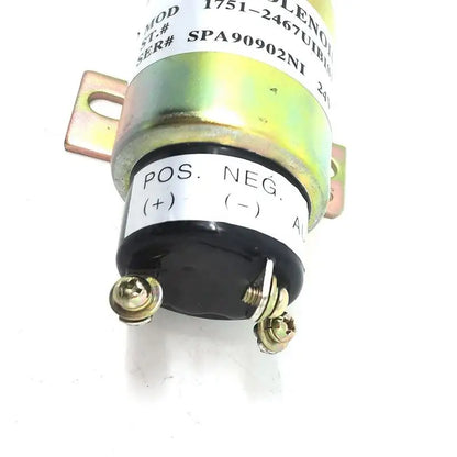 Diesel Engine Fuel Shutoff Stop Solenoid Fits Cummins 3864274,1751-2467UIBIS5A, SA-3766T, 1700-2536, SA-3933-24