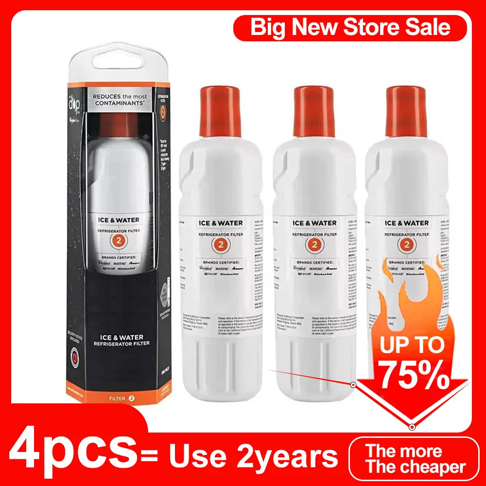 Replacement Refrigerator Water Filter — EDR2RXD1 / W10413645 / Filter2 / 469082 / 469903 Reference