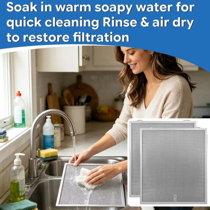 -Aluminum Grease Filter Replacement- 2Pcs For Range Hood Models For DE81-05290A, PS16554193, 62353-Kitchen Vent Parts