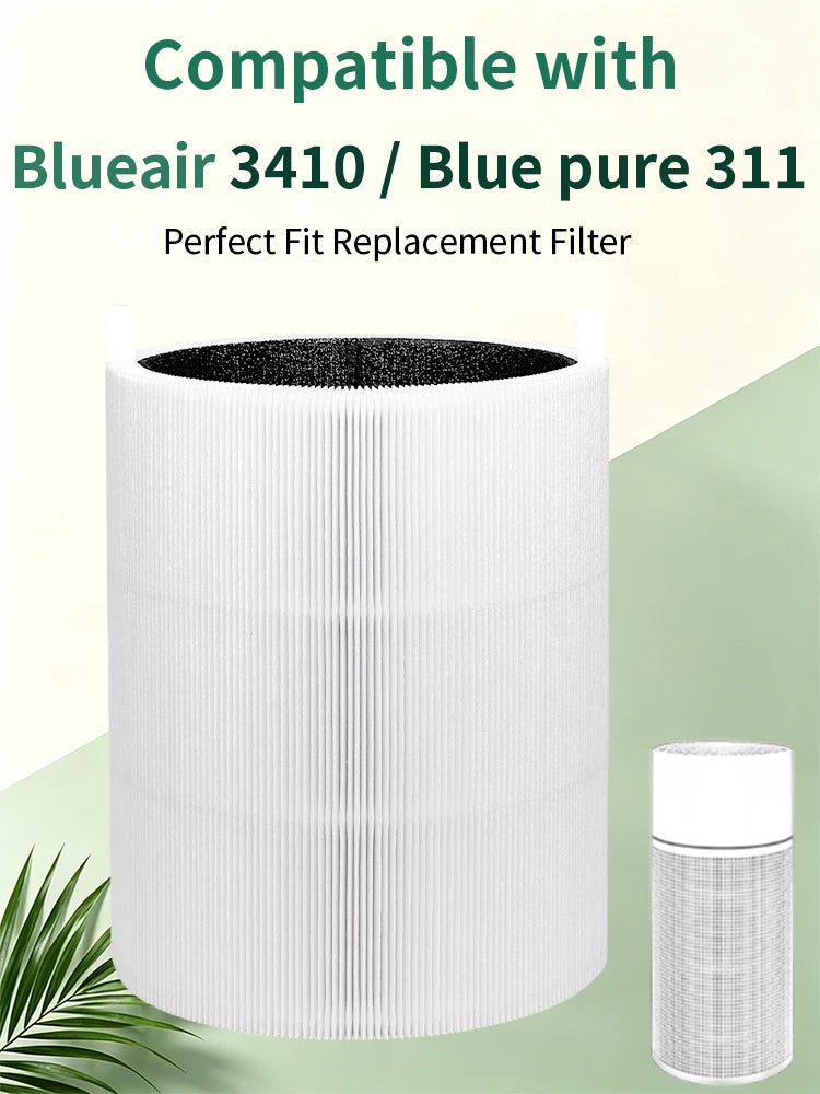 Compatible with Blueair air filter BULE PURE 311 Auto+ BULE 3410 filter element (2Pack)