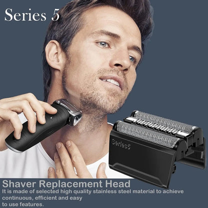 Replacement Head Compatible with Braun Series 5 Shaver Foil 52B 52S 5030 5040 5050 5070s Screen Accessories