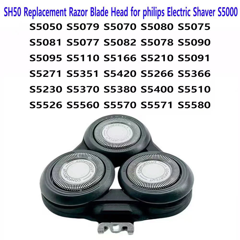 SH50 Replacement Razor Blade Head Compatible with Philips Electric Shaver S5000 S5340 S5370 S5380 S5400 S5510 S5560 S5570 S5140 S5210 S5230