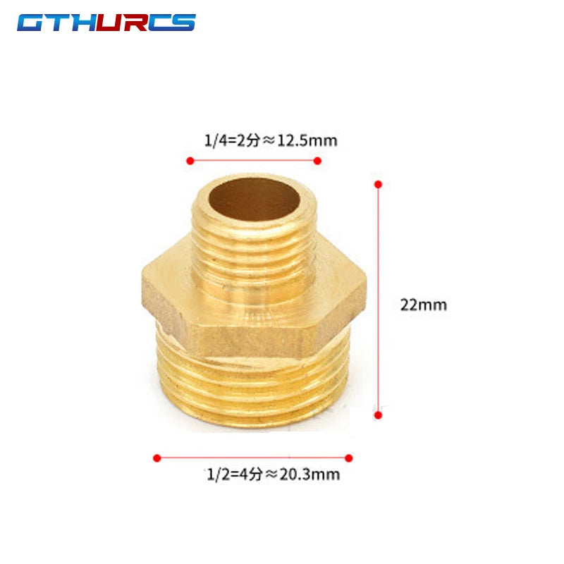 Brass Pipe Hex Nipple Fittings Quick Coupler Adapter 1/8 1/4 3/8 1/2 3/4 1 BSP Male to Males Thread Water Oil Gas Connectors