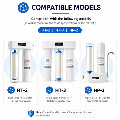 9004 KDF Granular Carbon Filter Cartridge, Replacement for Water Purifiers, Filters Tap Water, Softens Water, Removes Impurities