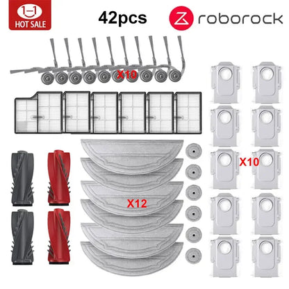 Accessories Compatible with Roborock Saros 10 robot vacuum cleaner Parts Main Roller Side Brush Filter Mop Cloth Dust Bag