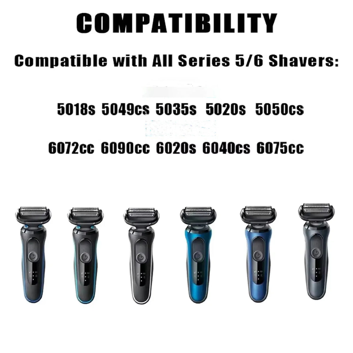 53B Replacement Shaver Head Compatible with Braun Series 5 / 6