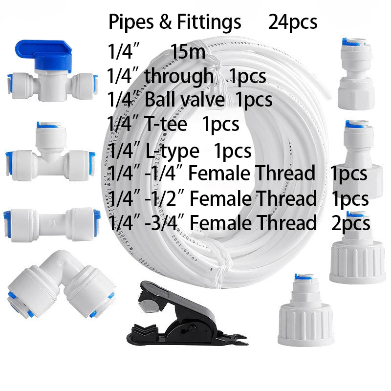 9/18/24/25/29pcs Water purification fittings assembly Coffee machine ice machine water accessories Pipes & Fittings