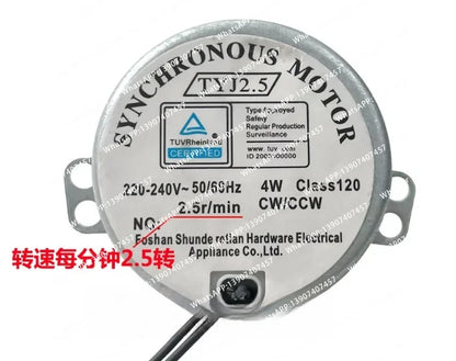 For Fan Synchronous Motor Parts TYJ2.5 5r/min 2.5r/min Replacement Accessory for Home Appliance Repair