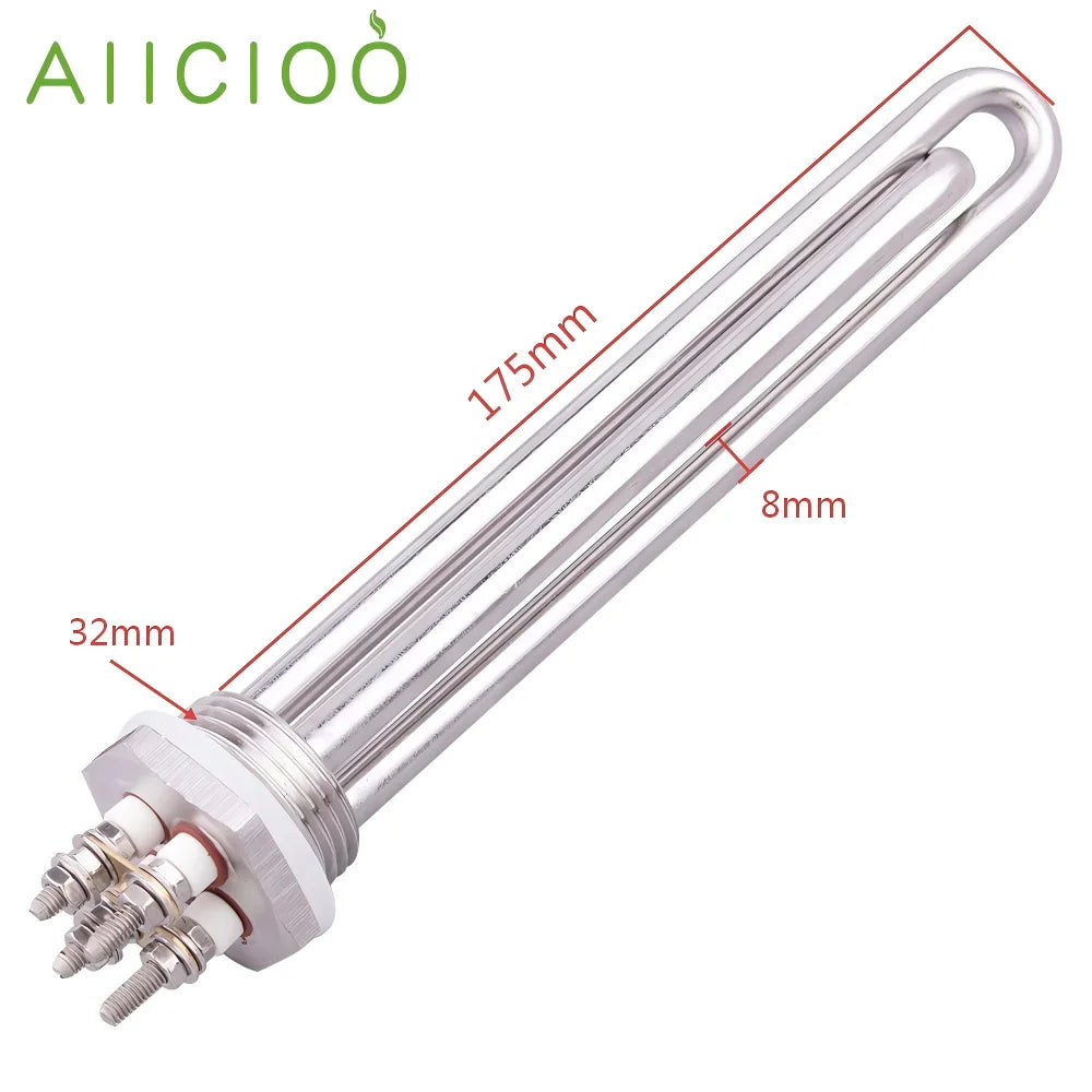 DN25 Immersion Heating Element 1Inch DC 12v/24v/36v/48v Tubular Electric Solar Water Heater SUS304 300w 600w 900w 1200w 1500w