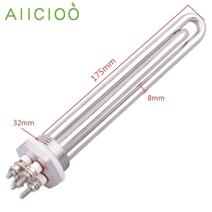 DN25 Immersion Heating Element 1Inch DC 12v/24v/36v/48v Tubular Electric Solar Water Heater SUS304 300w 600w 900w 1200w 1500w