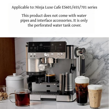 JUSTINLAU 3D Printed Water Reservoir Modification Lid with Hole for Ninja Luxe Cafe ES601/ES655/ES701 Coffee Maker Barista Tools