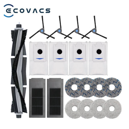 Ecovacs Deebot X2 Omni / X2 Pro / X2 Robot Vacuum Accessories Roller Main Side Brush Hepa Filter Mop Cloth Dust Bag Parts