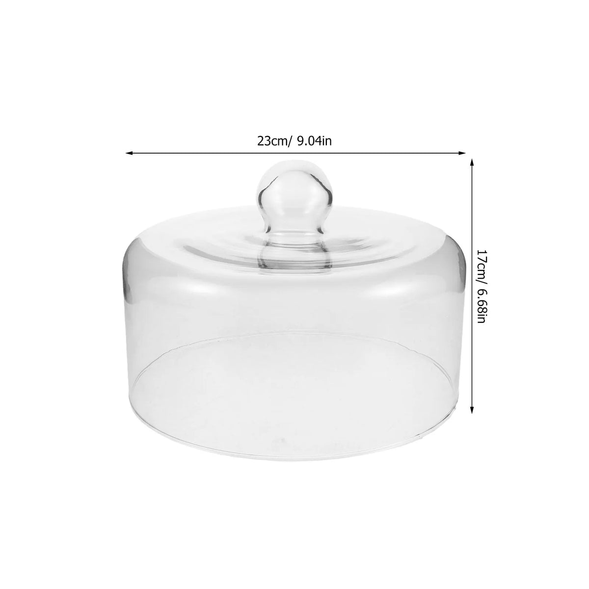 Microwave Glass Splatter Cover 9x6.7 Inch Clear Plate Splatter Guard Lid Food Dome Cake Dome Veggie Dessert Platter Cover