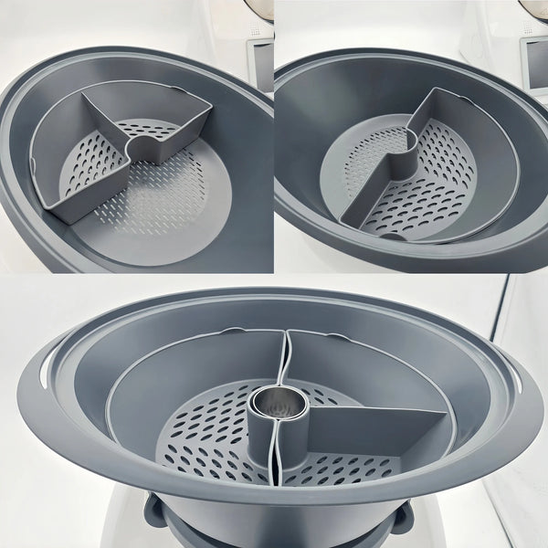 Compatible with TM5 TM6 TM31 - Steaming Accessory Chamber Divider - Steamed Plate Grid - Silicone & 304 Stainless Steel