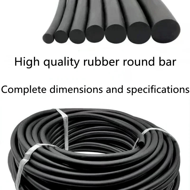NBR Black Rubber Strip Seal OD0.8~10mm Nitrile Sealing Rope Solid Round Strip