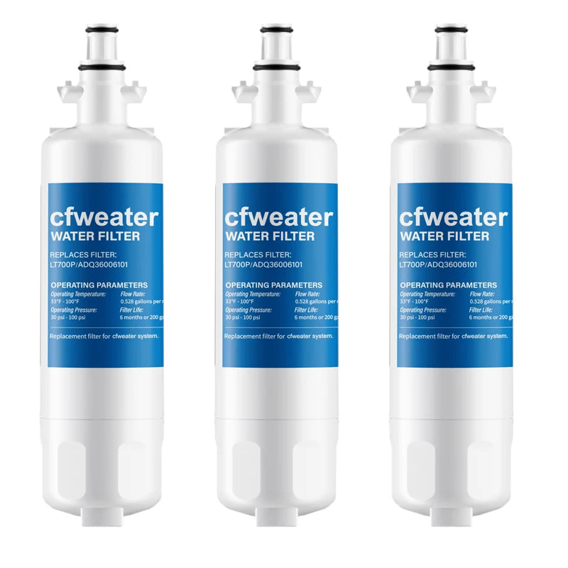 Replacement Refrigerator Water Filter Compatible with LG / Kenmore ADQ36006101 / LT700P / ADQ36006102 / 9690 / RWF1200A — 1-9 Pack