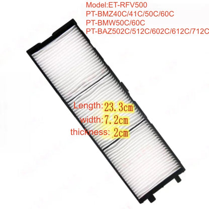 Replacement Projector Air Filter — 100 / ET-RFL200 / RFL300 / RFV200 / RFV500 — Model Options