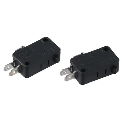 12Pcs Practical 125V/250V 16A SPDT Snap Action Button Black Connector Actuator Replacement Accessories Microwave Oven Door
