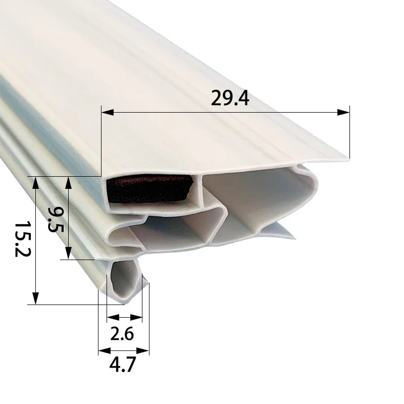Refrigerator Door Seal — 2.5M — PVC Magnetic — Uncut Strip