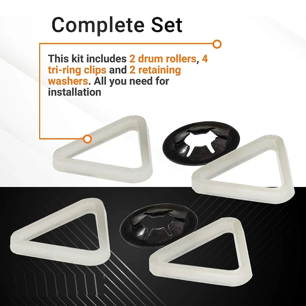 349241T Dryer Rear Drum Support Roller Kit Compatible with Kenmore & Compatible with Whirlpool Dryers 26000349241,337089,3389901,3397588