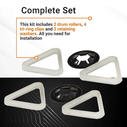 349241T Dryer Rear Drum Support Roller Kit Compatible with Kenmore & Compatible with Whirlpool Dryers 26000349241,337089,3389901,3397588