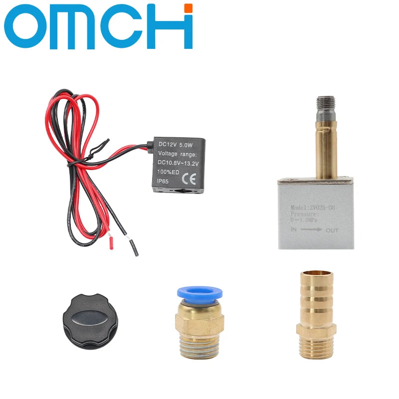Normally Closed 1/4" Solenoid Valve DC 12V 24V AC 110V 220V Pneumatic Position Coil Alloy Internal Electric for Air Water Oil
