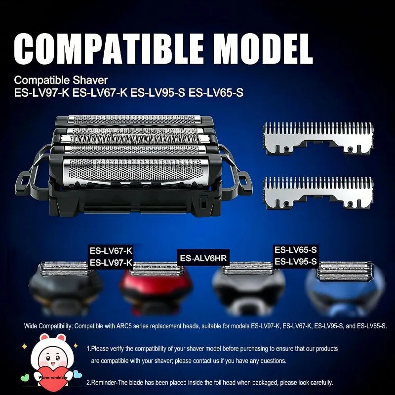 WES9032 Replacement Shaver Foil Head — ES-LV97-K / ES-LV67-K / ES-LV95-S / ES-LV65-S