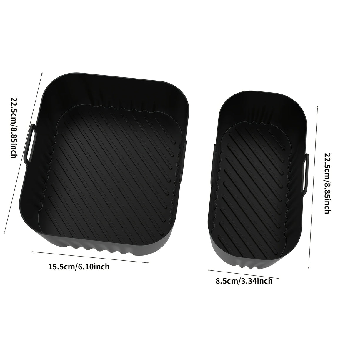 2pcs Silicone Baking Trays for Air Fryer Compatible with Philips-Na350-3000 Size Silicone Baking Tray Modelswith Non-Stick Surface