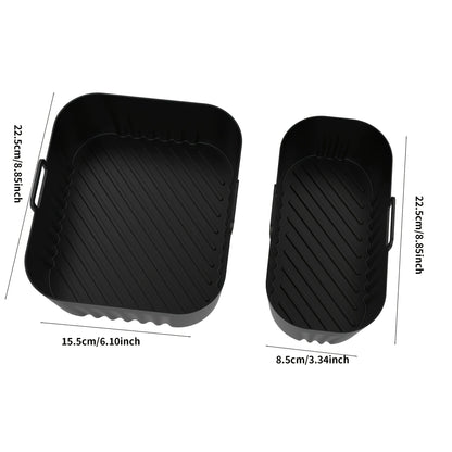 2pcs Silicone Baking Trays for Air Fryer Compatible with Philips-Na350-3000 Size Silicone Baking Tray Modelswith Non-Stick Surface