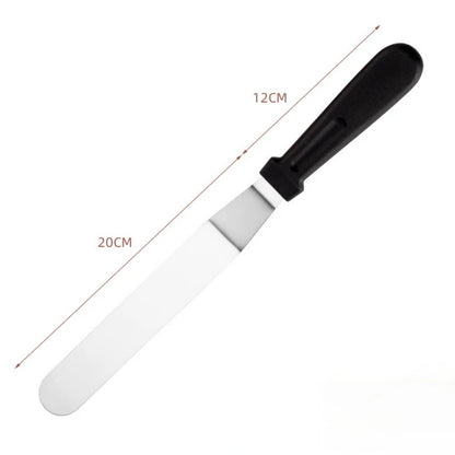 Icing Spatula Angled Stainless Steel Palette Knife Curved Offset Blade Professional Frost Cream Spatula for Cake Pastry Baking
