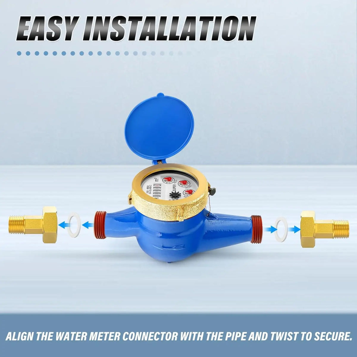 Brass Pipe Fittings Water Meter Pump Union Adapters Male/female Threaded 1/2" 3/4" 1" 1-1/2" Bsp Pipe Fitting With Seal Washer