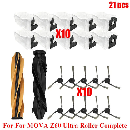 Accessories For MOVA Z60 Ultra Roller Complete/ Z60 Ultra Roller SA/ Trouver Z60 Ultra Parts Main Side Brush Mop Dust Bag Filter