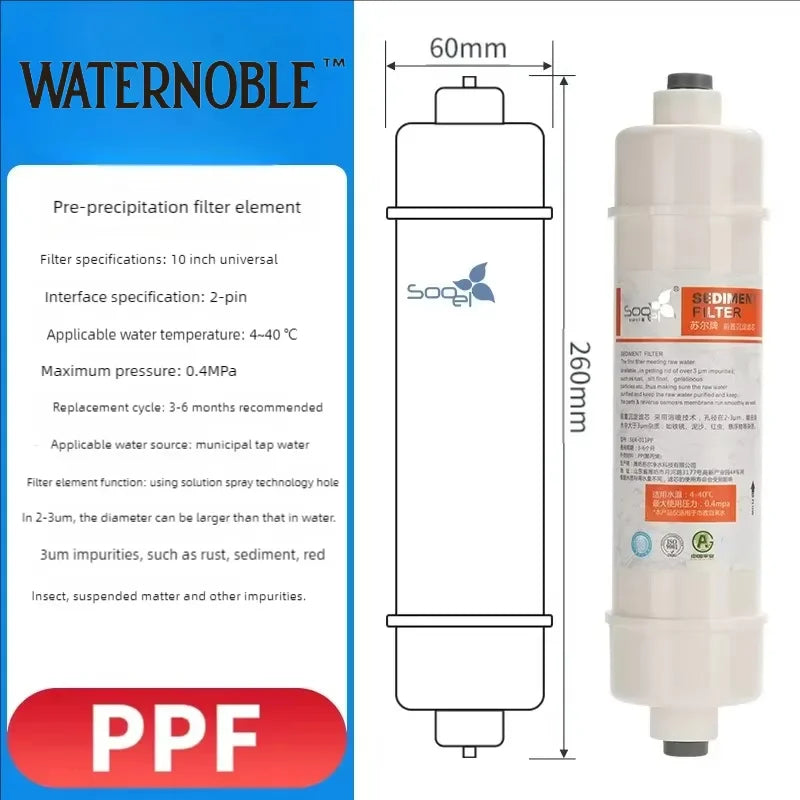 10" Quick-Connect Carbon Inline Water Filter 1/4" Refrigerator Ice Maker Home RO System Post-Carbon Filter Replacement Cartridge