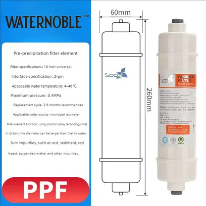 10" Quick-Connect Carbon Inline Water Filter 1/4" Refrigerator Ice Maker Home RO System Post-Carbon Filter Replacement Cartridge