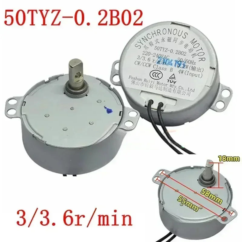 Synchronous Motor For Air Blower TY-50A TYJ50-8 TYJ50-20-8A3 50TYZ TYJ50-8A7 Electric Oven Microwave Oven Tray Motor parts